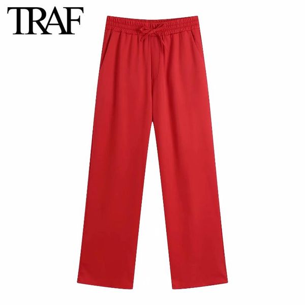 women's pants & capris za women clothing 2022 spring autumn trousers chic casual wide leg elastic high waisted straight, Black;white
women's pants & capris za women clothing 2022 spring autumn trousers chic casual wide leg elastic high waisted straight, Black;white
