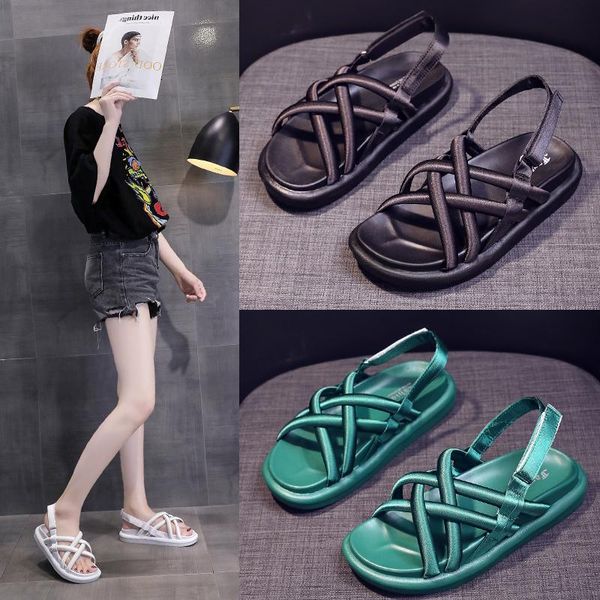 sandals 2021 summer fashion simple casual women's comfortable soft low beach shoes, Black
sandals 2021 summer fashion simple casual women's comfortable soft low beach shoes, Black