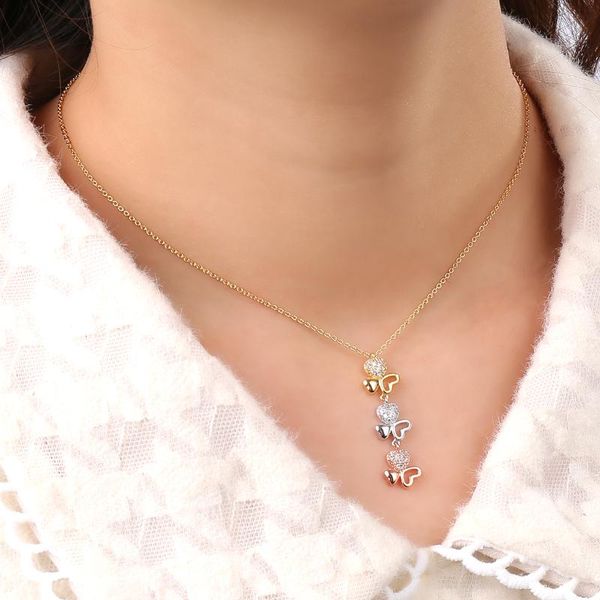 fashion women necklace shiny 3 plated color zircon clavicle chain woman wedding jewelry birthday gift smart choker pendant necklaces, Silver
fashion women necklace shiny 3 plated color zircon clavicle chain woman wedding jewelry birthday gift smart choker pendant necklaces, Silver