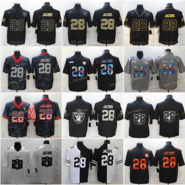 28 josh jacobs football jersey 2020 salute to service limited laz vegaz ralders black white, Black;red 
28 josh jacobs football jersey 2020 salute to service limited laz vegaz ralders black white, Black;red