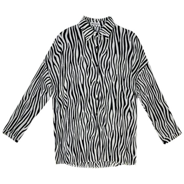 women's blouses & shirts 2021 arrivals loose oversize vintage zebra pattern trendy lady spring autumn clothing female long blouse, White
women's blouses & shirts 2021 arrivals loose oversize vintage zebra pattern trendy lady spring autumn clothing female long blouse, White