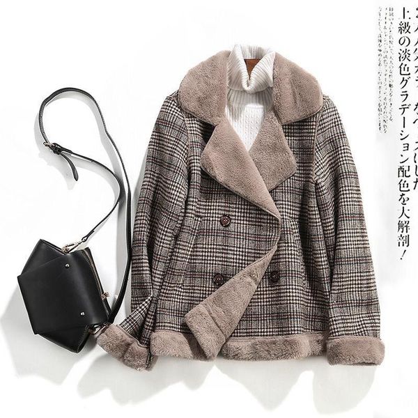 women's jackets 2021 winter autumn korean loose double breasted woolen coat female outerwear turn down collar cashmere wool jacket, Black;brown
women's jackets 2021 winter autumn korean loose double breasted woolen coat female outerwear turn down collar cashmere wool jacket, Black;brown