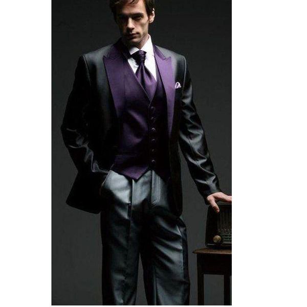 charcoal and purple arabic wedding suit for men groom tuxedos groomsman bridegroom jacket+pants+vest mens suits men's & blazers, White;black
charcoal and purple arabic wedding suit for men groom tuxedos groomsman bridegroom jacket+pants+vest mens suits men's & blazers, White;black