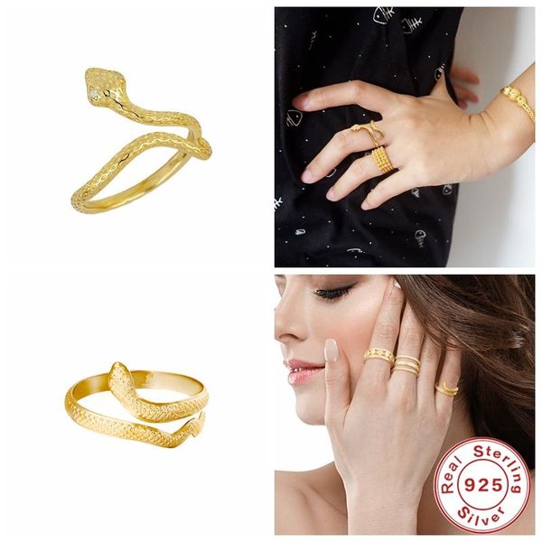 cluster rings canner s925 sterling silver retro snake for women adjustable jewelry beautiful finger open party birthday gift, Golden;silver
cluster rings canner s925 sterling silver retro snake for women adjustable jewelry beautiful finger open party birthday gift, Golden;silver