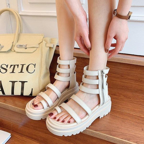dress shoes roman sandals women's summer thick-soled side zipper hollow out high-student women all-match fashion casual, Black
dress shoes roman sandals women's summer thick-soled side zipper hollow out high-student women all-match fashion casual, Black
