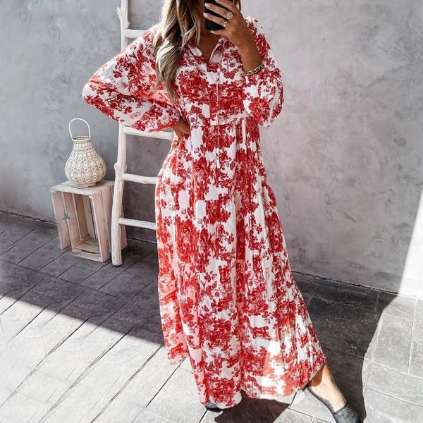 women's swimwear summer flower print loose dress women elegant long sleeve party fashion lace-up drawstring v neck mujer, White;black
women's swimwear summer flower print loose dress women elegant long sleeve party fashion lace-up drawstring v neck mujer, White;black