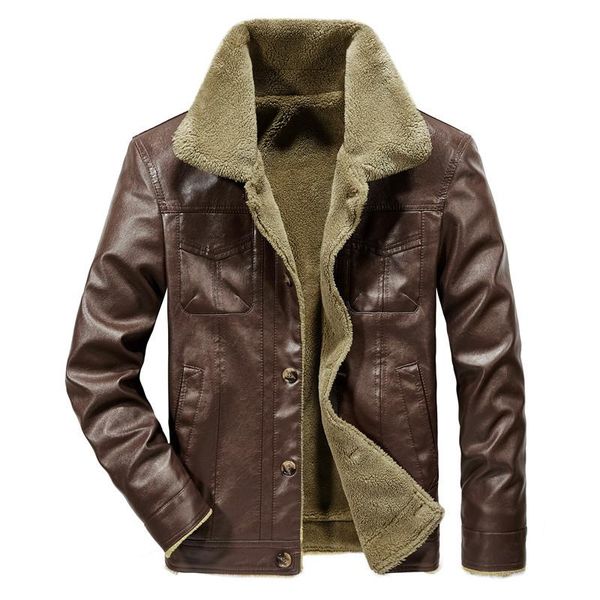 men's trench coats leather jackets winter fleece thick men turn down collar vogue pocket outerwear clothing plus size 5xl 6xl, Tan;black
men's trench coats leather jackets winter fleece thick men turn down collar vogue pocket outerwear clothing plus size 5xl 6xl, Tan;black