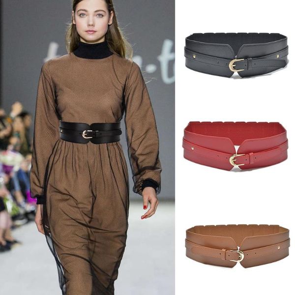vintage leather luxury ladies wide belt elastic buckle fashion wild pin women waist seal accessories belts, Black;brown
vintage leather luxury ladies wide belt elastic buckle fashion wild pin women waist seal accessories belts, Black;brown
