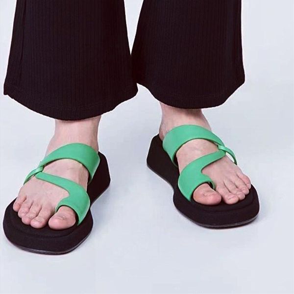 slippers slhjc women summer leather flat heel sandals casual holiday outside platform slides shoes, Black
slippers slhjc women summer leather flat heel sandals casual holiday outside platform slides shoes, Black