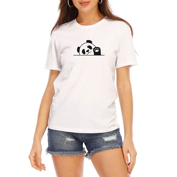 panda pattern women's fashion style 3d printing round neck casual streetwear summer basic short-sleeved t-shirt, White
panda pattern women's fashion style 3d printing round neck casual streetwear summer basic short-sleeved t-shirt, White