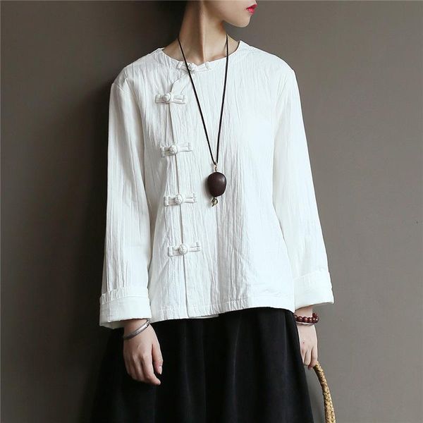 women's jackets fairynatural women retro cotton 2021 autumn spring warm coats o-neck long sleeve button chinese style female jacket, Black;brown
women's jackets fairynatural women retro cotton 2021 autumn spring warm coats o-neck long sleeve button chinese style female jacket, Black;brown