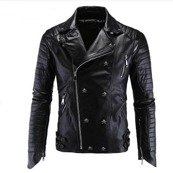 men's fur & faux punk man jackets skull rivet pu leather motorcycle negan fashion plus size men clothing, Black
men's fur & faux punk man jackets skull rivet pu leather motorcycle negan fashion plus size men clothing, Black