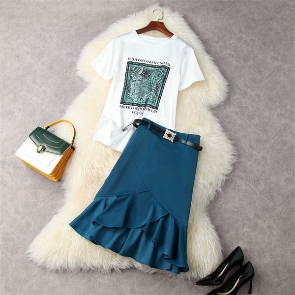 two piece dress you'll see fashion lady of office 2 order outfits elegant sleeve short letters print and uneven twinset suit skirt sc8h, White
two piece dress you'll see fashion lady of office 2 order outfits elegant sleeve short letters print and uneven twinset suit skirt sc8h, White