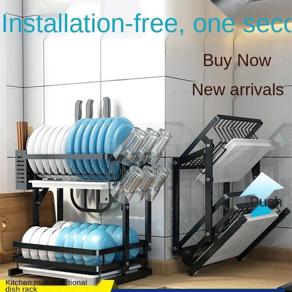 hooks & rails folding stainless steel double deck drain dish rack for kitchen table wall hanging multifunctional storage items
hooks & rails folding stainless steel double deck drain dish rack for kitchen table wall hanging multifunctional storage items