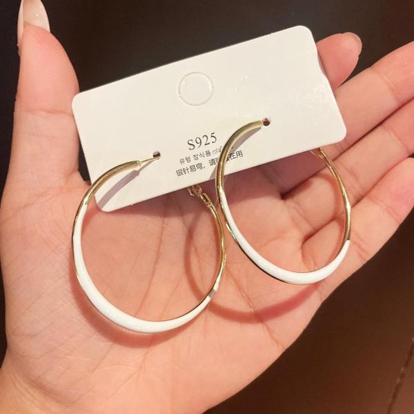 hoop & huggie 2021 trendy net red drip glaze big round ring earrings female high-end french temperament circle, Golden;silver
hoop & huggie 2021 trendy net red drip glaze big round ring earrings female high-end french temperament circle, Golden;silver