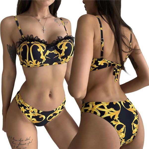 women's swimwear lace push up 2021 women bikini sets swimsuit female print thong brazilian monokini bathing suit, White;black
women's swimwear lace push up 2021 women bikini sets swimsuit female print thong brazilian monokini bathing suit, White;black
