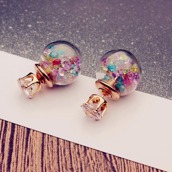 stud fashion korean elegant lady's kpop cute pink rhinestone crystal beads zircon round ball glass woman earrings, Golden;silver
stud fashion korean elegant lady's kpop cute pink rhinestone crystal beads zircon round ball glass woman earrings, Golden;silver