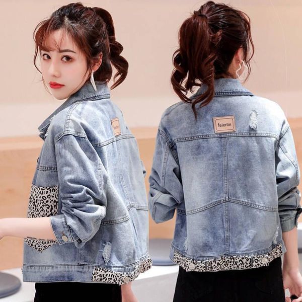 denim jacket women's spring autumn loose korean version very fairy mori leopard short jackets, Black;brown
denim jacket women's spring autumn loose korean version very fairy mori leopard short jackets, Black;brown