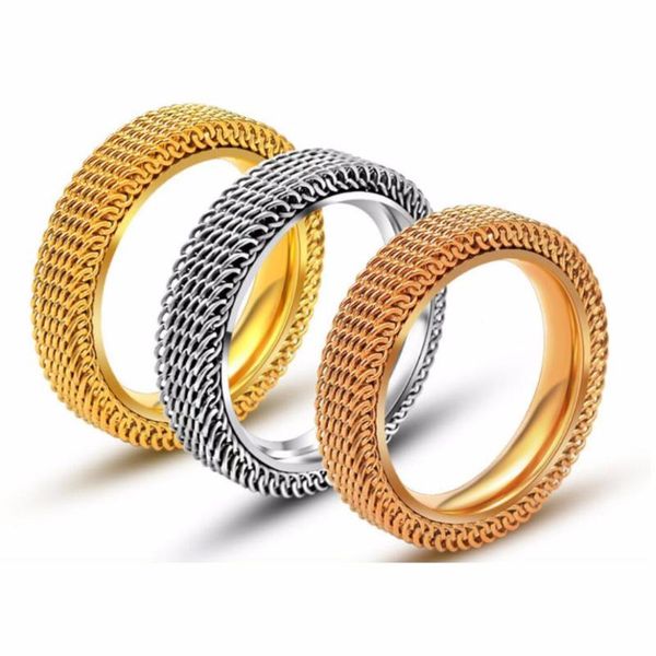 wedding rings unique design 4mm wide punk deformable mesh ring for gift stainless steel women jewelry accessories 3 colors, Slivery;golden
wedding rings unique design 4mm wide punk deformable mesh ring for gift stainless steel women jewelry accessories 3 colors, Slivery;golden
