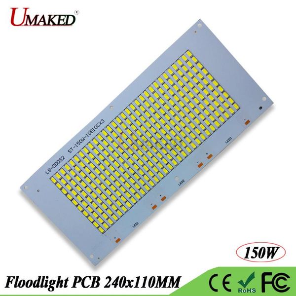 full wa150w led pcb smd 5730 cob lamps chip 240x110mm 16500lm dc20-39v aluminum plate base borad light source for floodlights
full wa150w led pcb smd 5730 cob lamps chip 240x110mm 16500lm dc20-39v aluminum plate base borad light source for floodlights