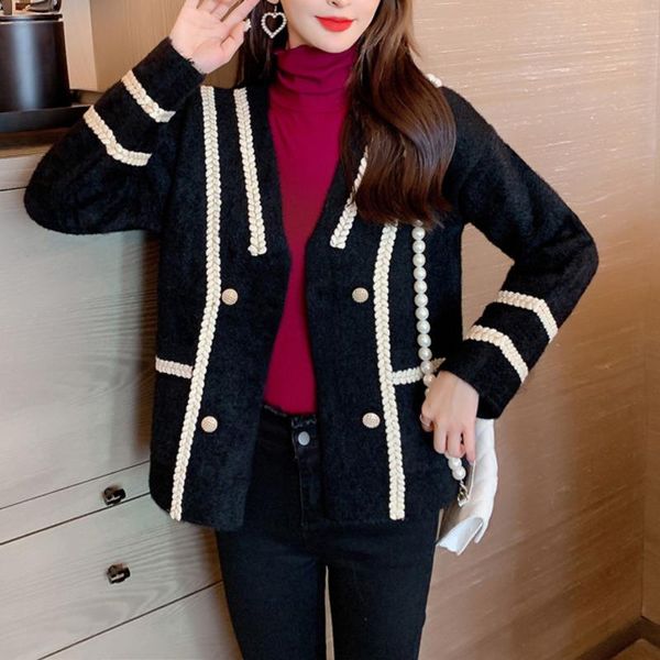women's jackets autumn winter jacket women french small fragrance imitation mink sweater coat celebrity temperament knitted cardigan to, Black;brown
women's jackets autumn winter jacket women french small fragrance imitation mink sweater coat celebrity temperament knitted cardigan to, Black;brown