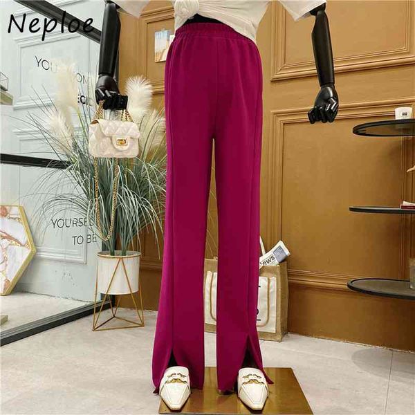 neploe high waist hip split design straight pants women work style ol slim solid trousers spring pantalones all match 210510, Black;white
neploe high waist hip split design straight pants women work style ol slim solid trousers spring pantalones all match 210510, Black;white
