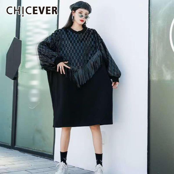 women's hoodies & sweatshirts chicever designer sweatshirt for women o neck lantern long sleeve patchwork tassel hit color streetwear f, Black
women's hoodies & sweatshirts chicever designer sweatshirt for women o neck lantern long sleeve patchwork tassel hit color streetwear f, Black