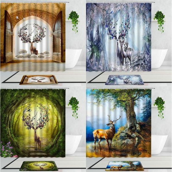 shower curtains fantasy forest elk wild animal deer home decoration background curtain bathroom non-slip bath mats carpet screen
shower curtains fantasy forest elk wild animal deer home decoration background curtain bathroom non-slip bath mats carpet screen