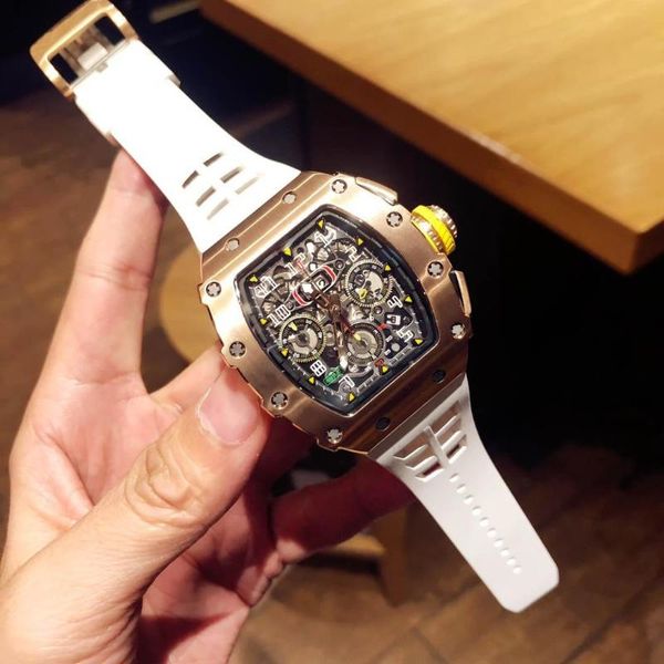wristwatches luxury mens watch automatic mechanical stainless steel white black red rubber, Slivery;brown
wristwatches luxury mens watch automatic mechanical stainless steel white black red rubber, Slivery;brown