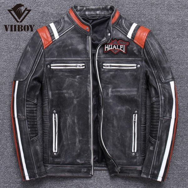 men's leather & faux genuine jackets men real cow coats short design punk style, Black
men's leather & faux genuine jackets men real cow coats short design punk style, Black