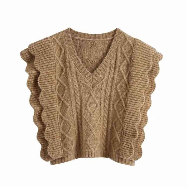 women cascading ruffle crochet knitting short sweater female o neck sleeveless pullover casual lady loose sw1018 210430, Black;white
women cascading ruffle crochet knitting short sweater female o neck sleeveless pullover casual lady loose sw1018 210430, Black;white