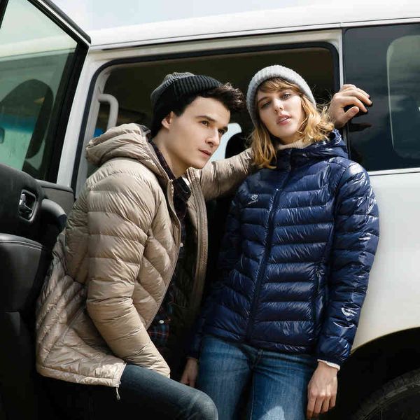 winter men women slim white duck down jacket casual solid color hooded coat ultra-light waterproof windproof warm zipper outwear, Black
winter men women slim white duck down jacket casual solid color hooded coat ultra-light waterproof windproof warm zipper outwear, Black