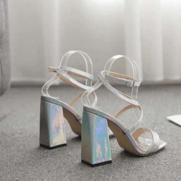 sandals women 2021summer silver solid open toe buckle strap 11 cm high square heels pu leather ladies shoes, Black
sandals women 2021summer silver solid open toe buckle strap 11 cm high square heels pu leather ladies shoes, Black