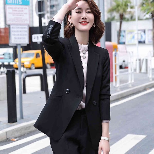 pant black pink woman work two suit, White