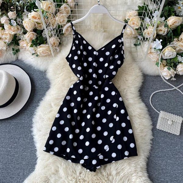 neploe causal korean dot women playsuits sleeveless v-neck slim high waist rompers 2021 summer beach style bodysuits 4c853 women's jump, Black;white
neploe causal korean dot women playsuits sleeveless v-neck slim high waist rompers 2021 summer beach style bodysuits 4c853 women's jump, Black;white