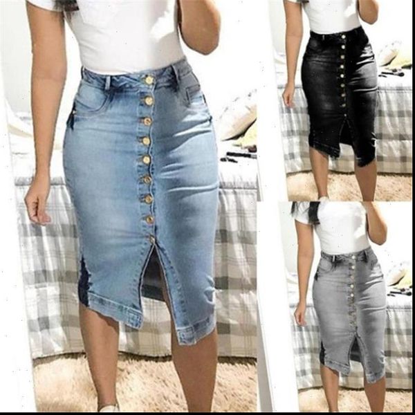 fashion high waist denim distressed womens skirts jeans bodycon long buttons pockets split bandage, Black
fashion high waist denim distressed womens skirts jeans bodycon long buttons pockets split bandage, Black