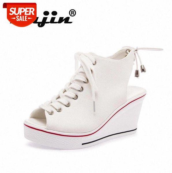 fujin 2021 new spring summer canvas shoes slanted heel lace casual women's 8cm high open-toed platform sandals #uq9z, Black
fujin 2021 new spring summer canvas shoes slanted heel lace casual women's 8cm high open-toed platform sandals #uq9z, Black