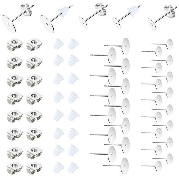 stud 450 pcs jewelry diy making findings earrings flat pad hypoallergenic butterfly rubber earring backs, Golden;silver
stud 450 pcs jewelry diy making findings earrings flat pad hypoallergenic butterfly rubber earring backs, Golden;silver