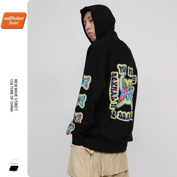 nph national fashion autumn and winter sweater men's pure cotton thin hip hop butterfly print hooded loose clothes, Black
nph national fashion autumn and winter sweater men's pure cotton thin hip hop butterfly print hooded loose clothes, Black