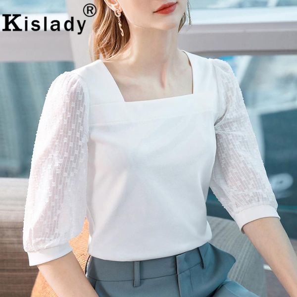 kislady lace hollow out gothic women shirts square collar patchwork charming korean ol plus size clothes women's t-shirt, White
kislady lace hollow out gothic women shirts square collar patchwork charming korean ol plus size clothes women's t-shirt, White