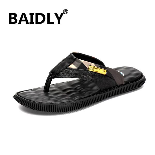 slippers genuine leather men flip flops outdoor waterproof beach sandals fashion summer zapatos de hombre, Black
slippers genuine leather men flip flops outdoor waterproof beach sandals fashion summer zapatos de hombre, Black