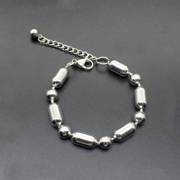 link chain punk stainless steel bamboo ball beads bracelets for men women factory offer 6mm 8mmlink, Black
link chain punk stainless steel bamboo ball beads bracelets for men women factory offer 6mm 8mmlink, Black