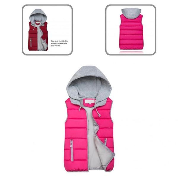 women's vests female casual slim hooded vest lady quilted all match for party, Black;white
women's vests female casual slim hooded vest lady quilted all match for party, Black;white
