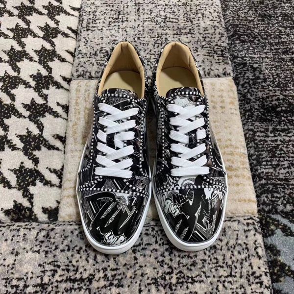 white black graffiti leather low-red bottom women's sneakers men's casual shoes elegant party wedding dress shoelace box
white black graffiti leather low-red bottom women's sneakers men's casual shoes elegant party wedding dress shoelace box