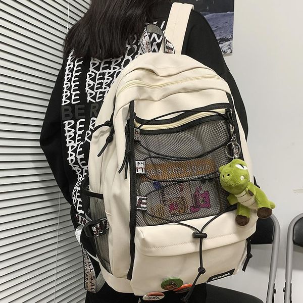large capacity students backpack korean fashion solid teenagers schoolbag nylon waterproof travel bag mesh
large capacity students backpack korean fashion solid teenagers schoolbag nylon waterproof travel bag mesh