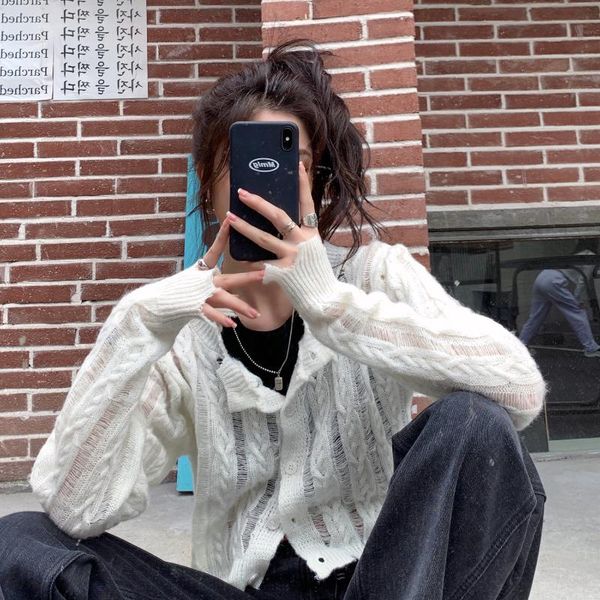 women's knits & tees sun protection cardigan knitted coat 2021 spring/summer lazy wind loose leisure short long-sleeved shirt thin, White
women's knits & tees sun protection cardigan knitted coat 2021 spring/summer lazy wind loose leisure short long-sleeved shirt thin, White