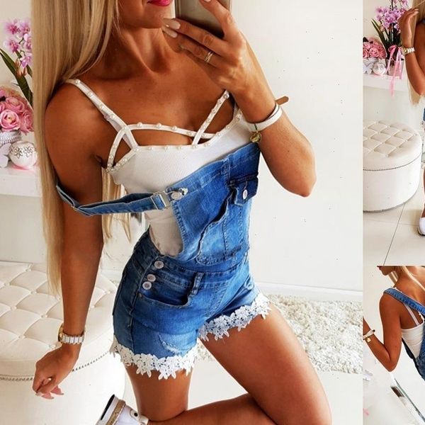jumpsuit denim rompers playsuit salopette women jean straps overalls shorts lace fashion for, Blue
jumpsuit denim rompers playsuit salopette women jean straps overalls shorts lace fashion for, Blue
