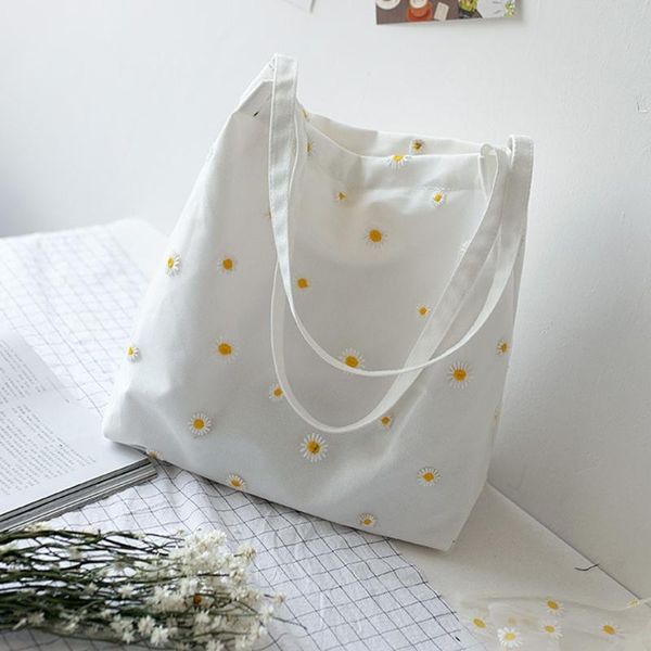 fashion shoulder bags for women's female shopper bag handbag cute embroidery with daisies small canvas tote m68c evening 
fashion shoulder bags for women's female shopper bag handbag cute embroidery with daisies small canvas tote m68c evening