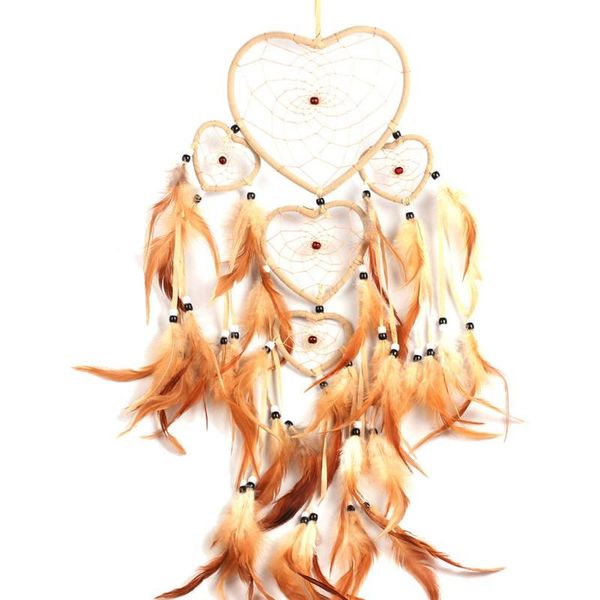 decorative objects & figurines 1pc handmade love heart dreamcatcher feathers wall hanging ornament wind chimes decorations 
decorative objects & figurines 1pc handmade love heart dreamcatcher feathers wall hanging ornament wind chimes decorations