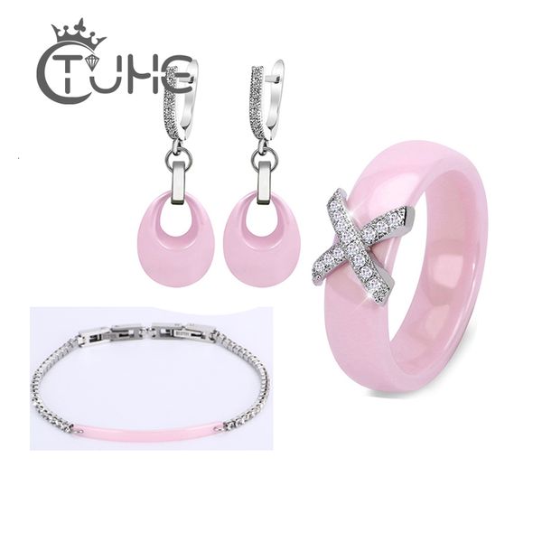 jewelry sets fashion pink white black water drop earrings crystal bracelet x cross rings for women stainless steel ceramic gifts
jewelry sets fashion pink white black water drop earrings crystal bracelet x cross rings for women stainless steel ceramic gifts